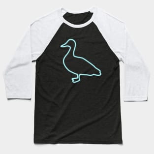 80's Gift 80s Retro Neon Sign Duck Baseball T-Shirt